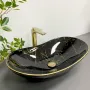 Умивальник (раковина) VBI TURIN MARBLE BLACK GLOSSY накладний — Photo 7