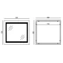 Дзеркало Mixxus WARM MR02-80x80 з Led Touch, Anti-fog, димером, регулятором яскравості, годинником (MI6934) — Photo 15