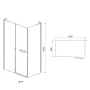 MEGERKA душова кабіна прямокутна 120*80*190см (скло+двері), розпашна, скло прозрачне 6мм, права (3 коробки) — Photo 12