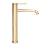Змішувач для раковини (умивальника) REA CLIF BRUSHED GOLD золотий матовий високий — Photo 5