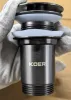 Донний клапан для раковини без переливу KOER PW-08-07 автоматичний (Click-Clack) (Колір графітовий) 1 1/4'' (KR6484) — Photo 23