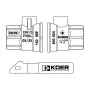 Кран кульовий ГШВ Koer Extreme KE.215-15 - 1/2" FM ручка "важіль" червона (KR5750) — Photo 9
