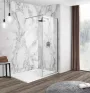 IMPRESE душевая стенка WALK-IN с профилем и держателем, 110*200см, хром, стекло прозрачное — Photo 4