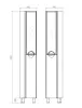 Пенал підлоговий Кутовий 200х37х37 Білий — Photo 4