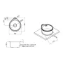 Кухонна мийка Lidz 4539 0,8 мм Micro Decor (LIDZ4539MDEC) — Photo 8