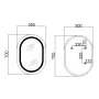 Дзеркало Qtap Gemini 500х700 з LED-підсвічуванням Touch, з антизапотіванням, з димером, рег. темп. кольору (3000-6500K) Reverse QT2578R5070 — Photo 9