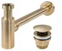 Сифон для раковини REA BRUSHED GOLD універсальний + CLICK-CLACK — Photo 4