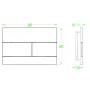 Панель змиву Koer KT-0603-03 240x160x10mm пластикова, кнопка лінійна — Photo 6