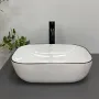 Умивальник (раковина) VBI RAVENNA WHITE BLACK EDGE накладний — Photo 7