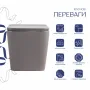 Унітаз підвісний Tern Ultra Quiet 490×365×325 мм, Stone Grey, з сидінням Slim Duroplast / Soft-close / Quick Release QT17332303ASSG Qtap — Photo 10