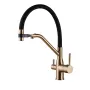 Змішувач для кухні MixxusPremium Gravity 021 BRUSHED GOLD REFL.BLACK (MI6981) — Photo 12