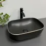 Умивальник (раковина) VBI RAVENNA BLACK MATT SILVER EDGE накладний — Photo 6