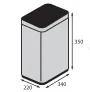 Відро для сміття сенсорне прямокутне Koer TC-020312-02 12 л колір нержавійка (KR5586) — Photo 18