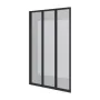 Шторка на ванну трьохелементна Style 1000х1500мм (left) black matt, скло 4мм clear — Photo 4