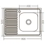 Кухонна мийка накладна Zerix Z8050R-04-160E (Satin) (ZX1615) — Photo 4
