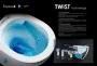 VLTAVA унітаз підлоговий з бачком (62,5*39*84,5 см, twist, сидіння duroplast), чорний матовий — Photo 5