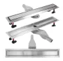 Трап для душу REA NEOX 80 SUPERFLOW BRUSHED STEEL 2в1 сталь — Photo 5