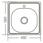 Мийка кухонна Zerix Z4848-06-160E (Satin) (ZM0557) — Photo 6