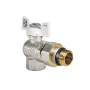 Кран з американкою 3/4" "антіпротечка"(Koer KR.228.W-Gi) кутовий білий (KR0193) — Photo 2