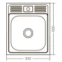 Кухонна мийка накладна Zerix Z5060-04-160E (Satin) (ZX1610) — Photo 3