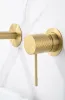 IMEX GENOVA BRUSHED GOLD Змішувач для умивальника зі стіни, PVD матове золото — Photo 4
