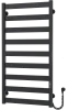 Рушникосушарка електрична Harmony П9 500х1000 Deffi фарбована сталь (Чорний, JD04, Праве підключення) — Photo 7