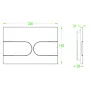 Панель змиву Koer KT-0604-05 240x160x10mm пластикова, закруглена  — Photo 4