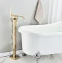 Змішувач для ванни REA CARAT BRUSHED GOLD золотий підлоговий матовий — Photo 12
