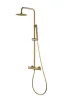 IMEX MONZA BRUSHED GOLD Душова колона з термостатом TURN CLEAN, PVD матове золото — Photo 6