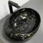Умивальник (раковина) VBI RICCIA BLACK MARMO GLOSSY накладний — Photo 5