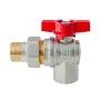 Кран з американкою кутовий Koer Extreme KE.228-20 - 3/4" ручка "метелик" червона (KR5764) — Photo 7
