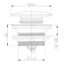Донний клапан для ванни ZERIX BV-08 автоматичний (Click-Clack) (Колір хром) 1 1/2'' (ZX6025) — Photo 13