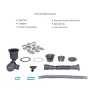 Комплект Lidz Handmade H7849R Мийка для кухні інтегрована крило зправа Brushed у комплекті з дозатором + Lidz K01G Корзина для кухонної мийки — Photo 13