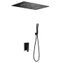 IMEX SUMATRA BLACK MATT Набір для душу, верхній душ 480*560 мм 3 типи, чорний матовий — Photo 6