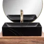 Умивальник (раковина) REA INGA BLACK MARBLE MATT накладний * — Photo 14