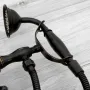 Змішувач для ванни та душу REA RETRO OLD BLACK чорний настінний з виливом — Photo 15