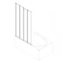 Шторки скляні на ванну складні Koer SR BS07-80x140-TR-01 прозоре скло Easy Clean 4мм, хром (KR5948) — Photo 27