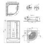 Гідромассажний бокс Lidz Tani SBM100x100.SAT.HIGH.FR, скло Frost 4 мм — Photo 11