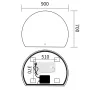 Дзеркало Mixxus Premium TOPPER MS01-90x70-Reverse з Led Touch, Anti-fog, димером (3-6,5kK) (MP6632) — Photo 15
