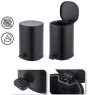 Відро для сміття з плавним закриттям овальне ZERIX PRIME-TC0105 BLACK 5 л (колір чорний) (ZX5902) — Photo 19