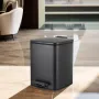 Відро для сміття з плавним закриттям квадратне ZERIX KUBIX-TC0106 BLACK 6 л (колір чорний) (ZX5890) — Photo 12