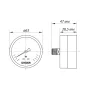 Манометр осьової KOER KM.611A D 63мм (0-6 bar) 1/4''-1/2'' (KR2901) — Photo 7