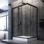 Twin slide душ.огорожа прям 120x90,скло прозоре, профіль чорний мат. AM.PM W90UG-404-120290-BT Gem — Photo 6
