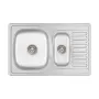 Кухонна мийка із додатковою чашею Lidz 7850 0,8 мм Micro Decor (LIDZ7850MDEC) — Photo 7