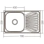 Мийка кухонна ZERIX Z7848-08-180E (satin) (ZX1604) — Photo 3