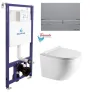 Інсталяція Koller Pool Dune 1200SL + Integro Cosmo Chrome matt панель змиву + підвісний унітаз Round Smart з сидінням Soft-close ( змив Tornado 3,0 ) — Photo 11