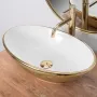 Умивальник (раковина) REA PAMELA GOLD WHITE накладний * — Photo 8