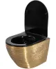 Підвісний унітаз REA CARLO FLAT BRUSHED GOLD BLACK золотий — Photo 10