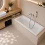 Комплект: вбудована ванна VBI GRAPPA 160x70 + сифон CHROME + ніжки — Photo 6