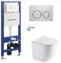 Інсталяція KollerPool AQUA LINE + TWIST White панель змиву + підвісний унітаз ROUND з сидінням Soft-close ( змив Tornado 3,0 ) — Photo 10